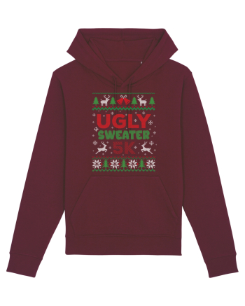 in stil ugly sweater - Ugly sweater 5k Burgundy