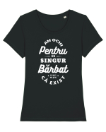 Am ochi pentru un singur bărbat Tricou mânecă scurtă guler larg fitted Damă Expresser