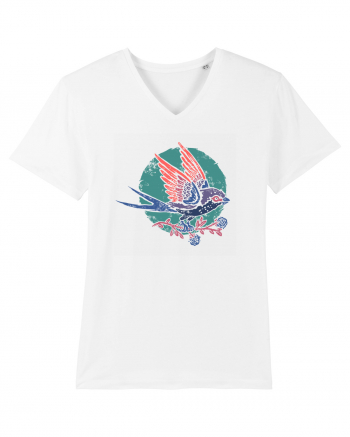 Vintage bird White