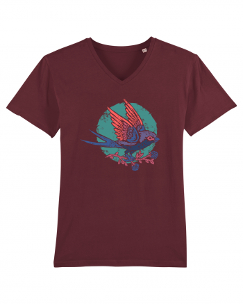 Vintage bird Burgundy