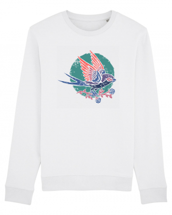 Vintage bird White