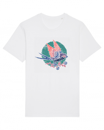 Vintage bird White