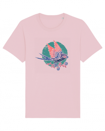 Vintage bird Cotton Pink