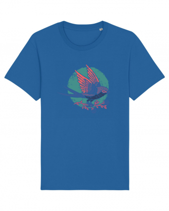 Vintage bird Royal Blue