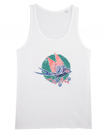 Vintage bird White