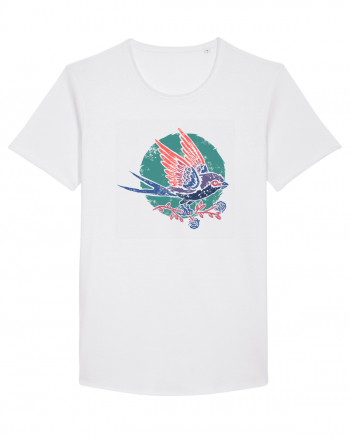 Vintage bird White