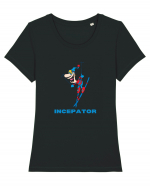 Schior începător! Feriți-vă! Tricou mânecă scurtă guler larg fitted Damă Expresser