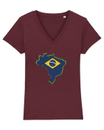 Brazlia  Tricou mânecă scurtă guler V Damă Evoker