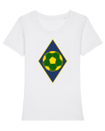 Brazlia  Tricou mânecă scurtă guler larg fitted Damă Expresser