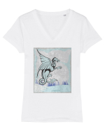 Ice Dragon  Tricou mânecă scurtă guler V Damă Evoker