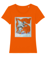 Ice Dragon  Tricou mânecă scurtă guler larg fitted Damă Expresser