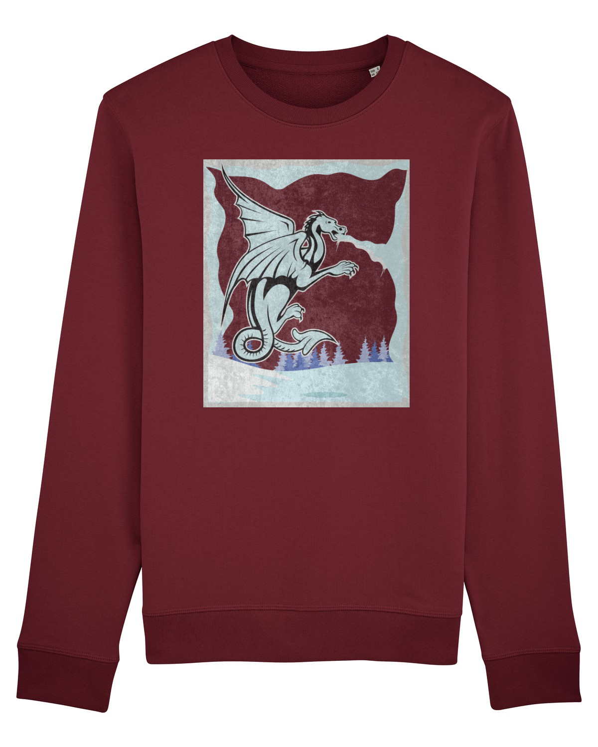 Bluză mânecă lungă Unisex Rise Burgundy