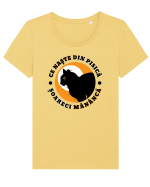 Ce naste din pisica Tricou mânecă scurtă guler larg fitted Damă Expresser