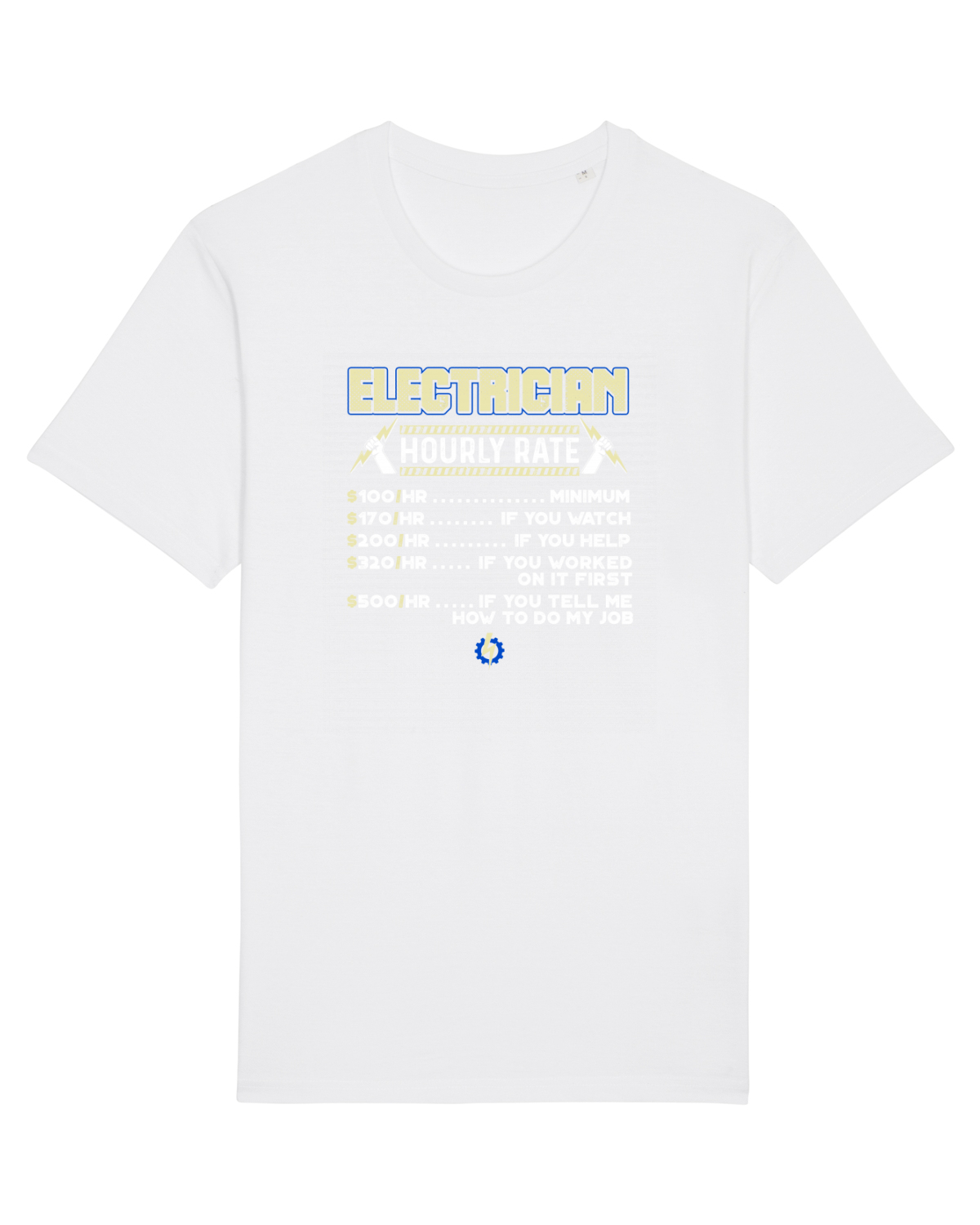 Tricou mânecă scurtă Unisex Rocker White