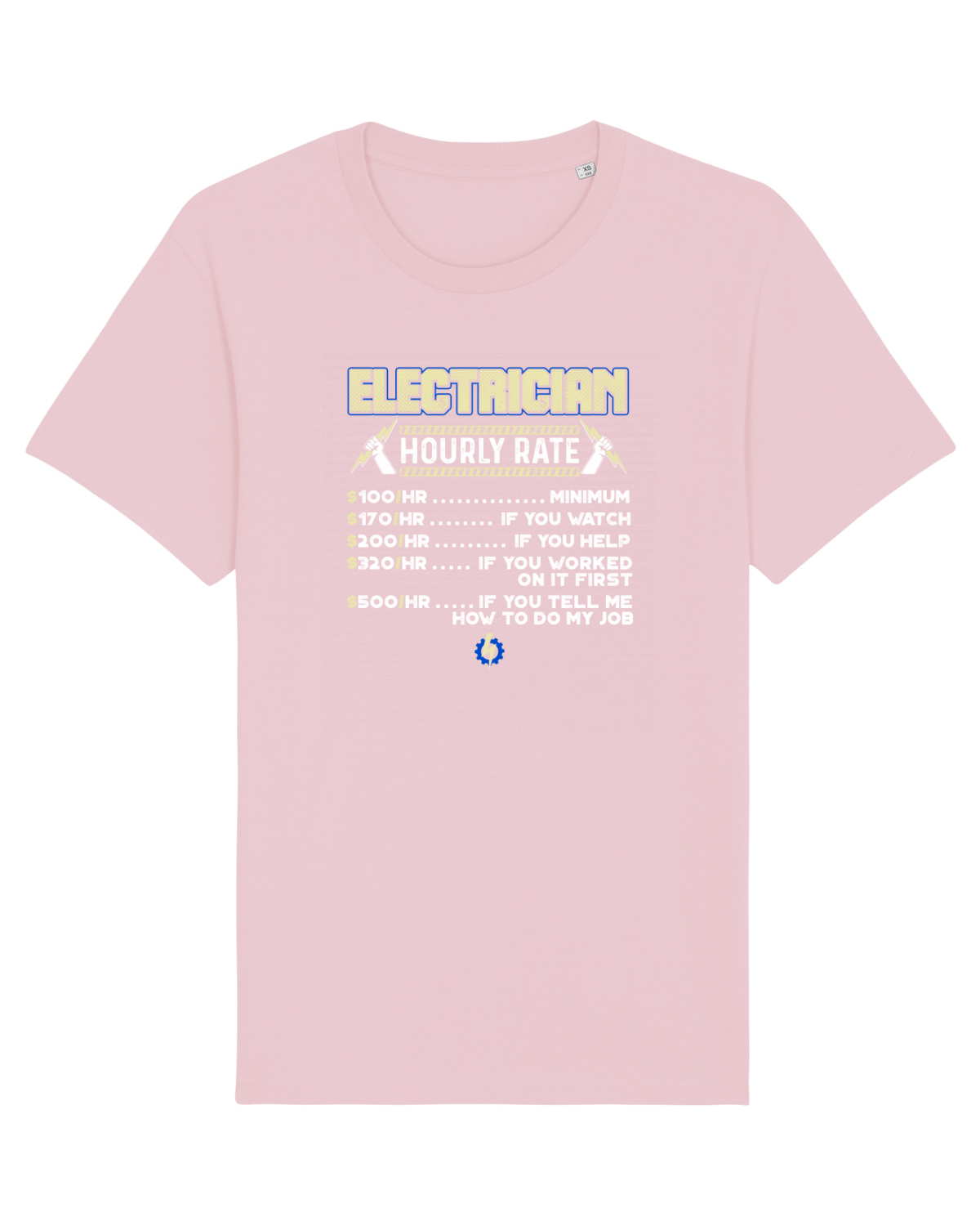 Tricou mânecă scurtă Unisex Rocker Cotton Pink