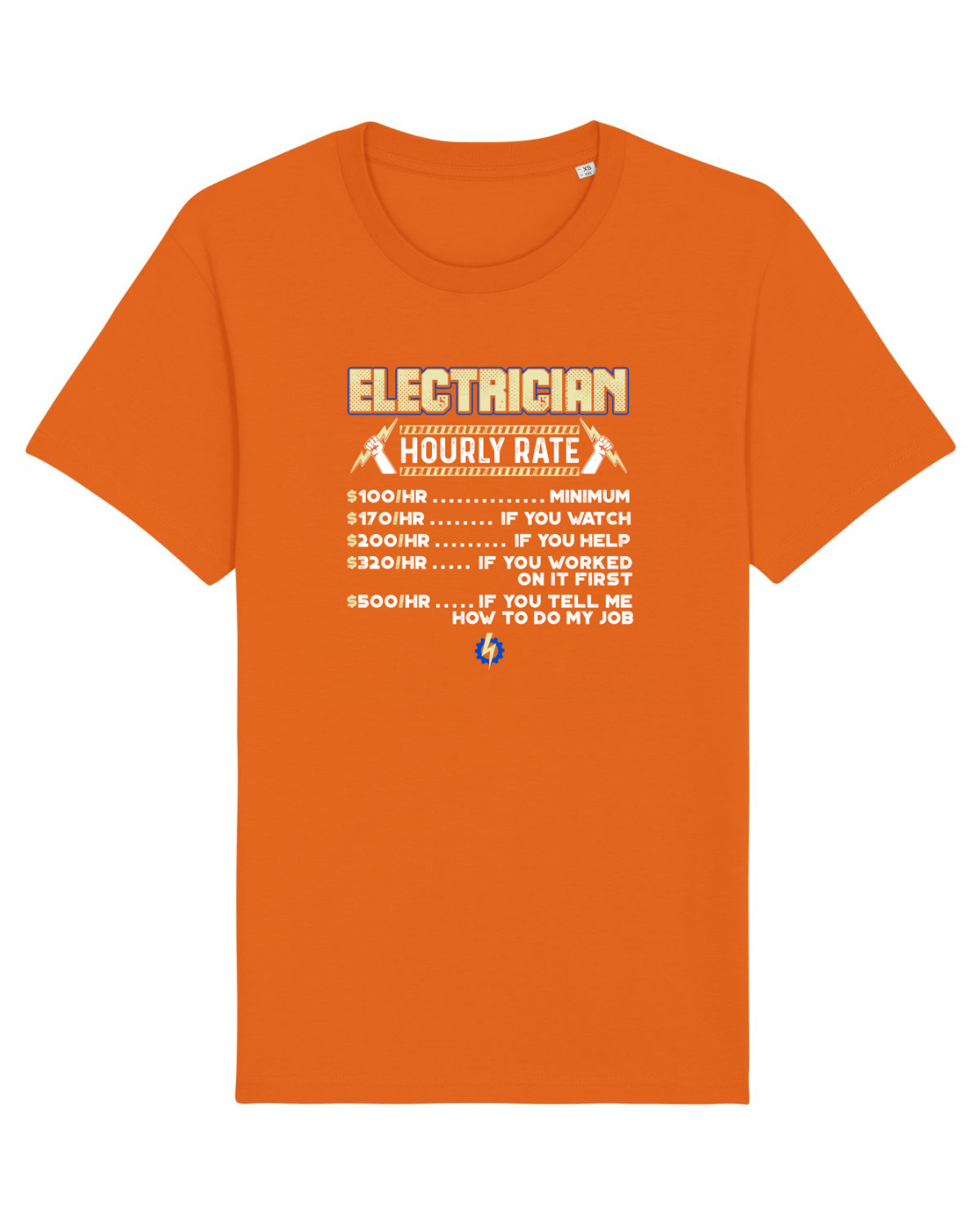 Tricou mânecă scurtă Unisex Rocker Bright Orange