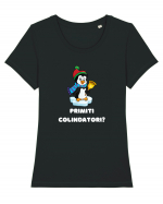 Primiti Colindatori? Tricou mânecă scurtă guler larg fitted Damă Expresser