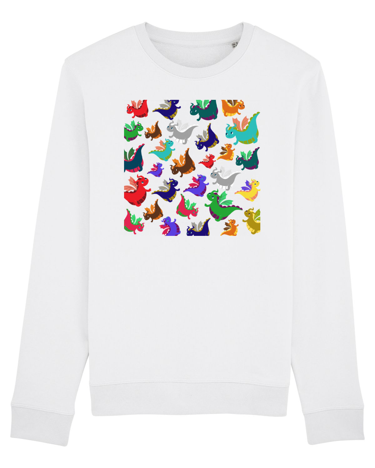 Bluză mânecă lungă Unisex Rise White