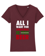 CHRISTMAS Tricou mânecă scurtă guler V Damă Evoker