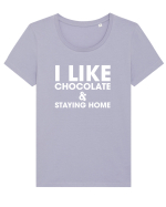 CHOCOLATE Tricou mânecă scurtă guler larg fitted Damă Expresser