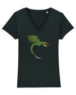MUTANT DRAGON GREEN Tricou mânecă scurtă guler V Damă Evoker