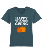 THANKS GIVING Tricou mânecă scurtă guler V Bărbat Presenter