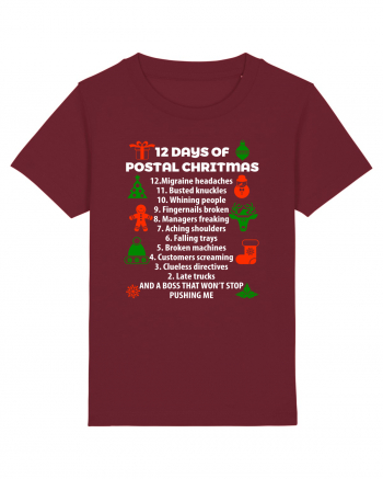 POSTAL CHRISTMAS Burgundy