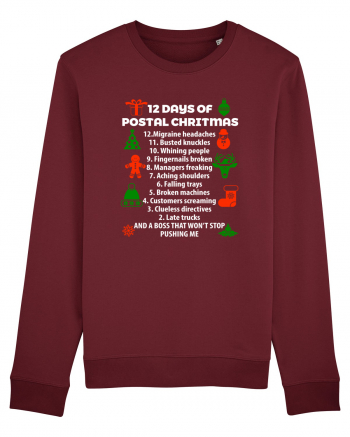 POSTAL CHRISTMAS Burgundy