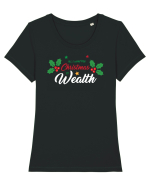 All I want for Christmas is Wealth Tricou mânecă scurtă guler larg fitted Damă Expresser