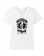 Badass Barbershop Black Tricou mânecă scurtă guler V Bărbat Presenter