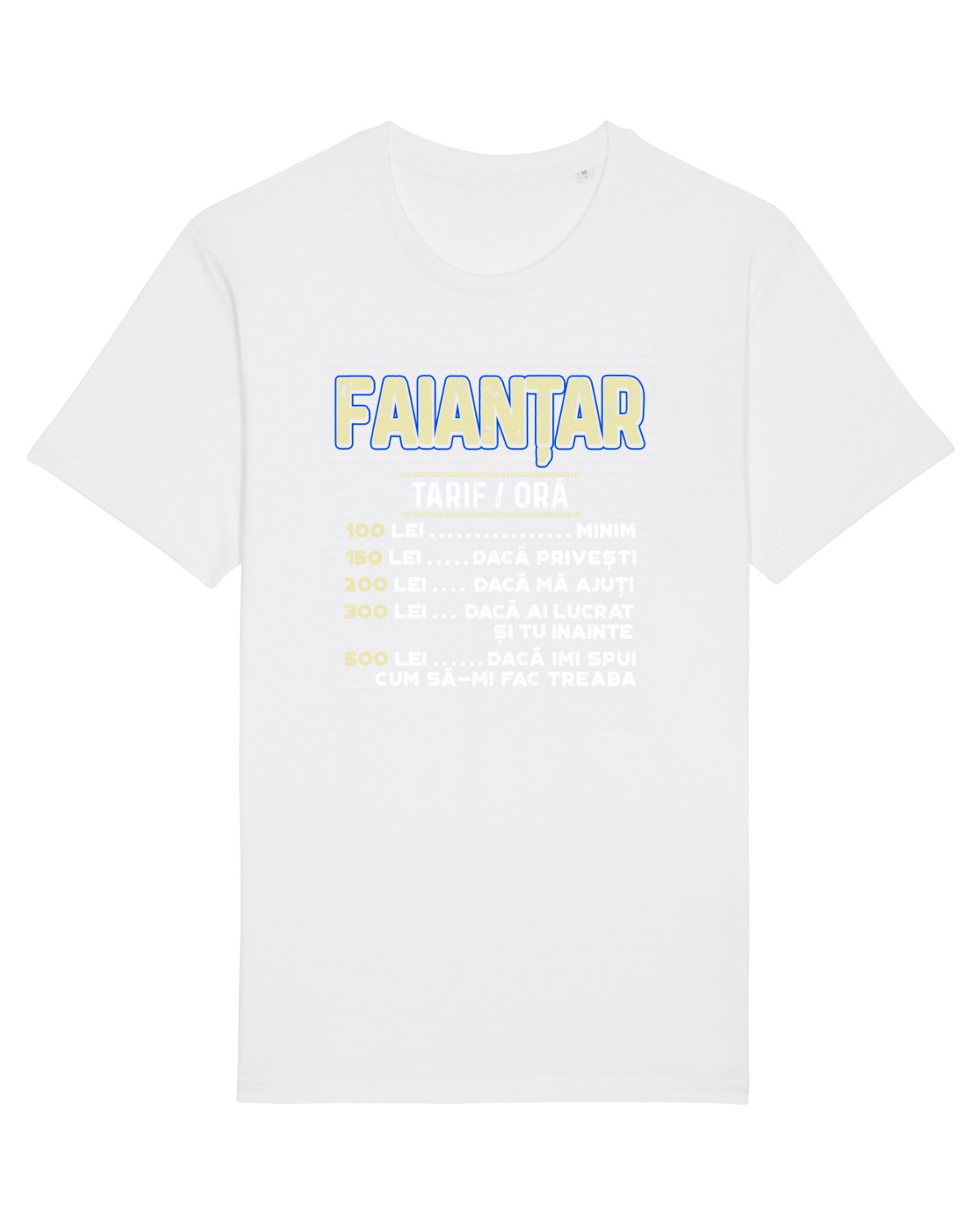 Tricou mânecă scurtă Unisex Rocker White