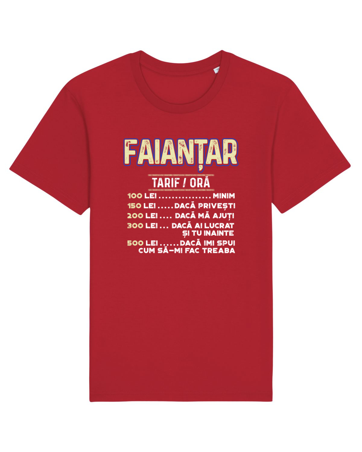 Tricou mânecă scurtă Unisex Rocker Red