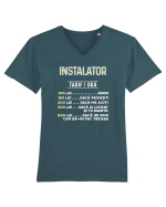 Instalator Tricou mânecă scurtă guler V Bărbat Presenter