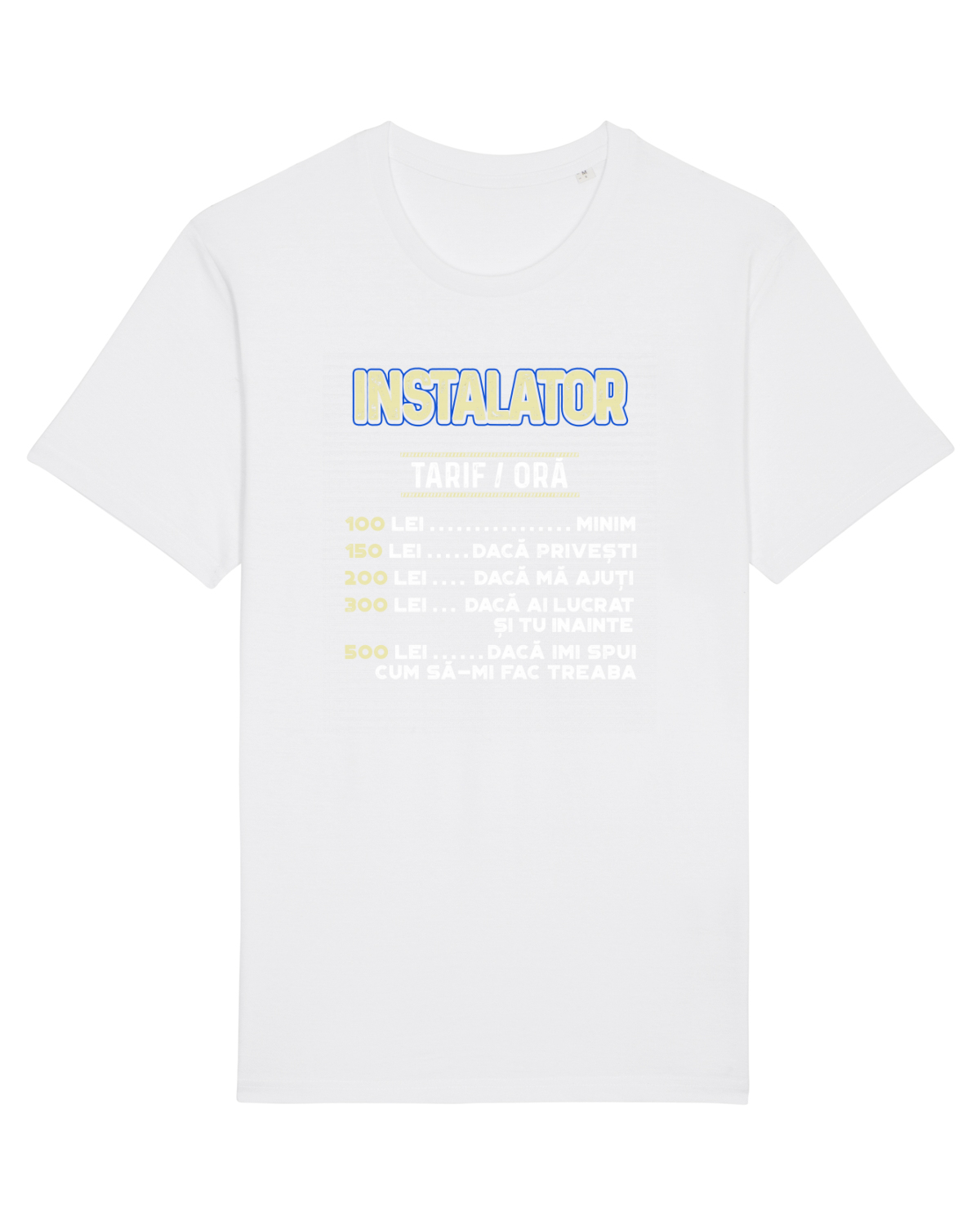 Tricou mânecă scurtă Unisex Rocker White