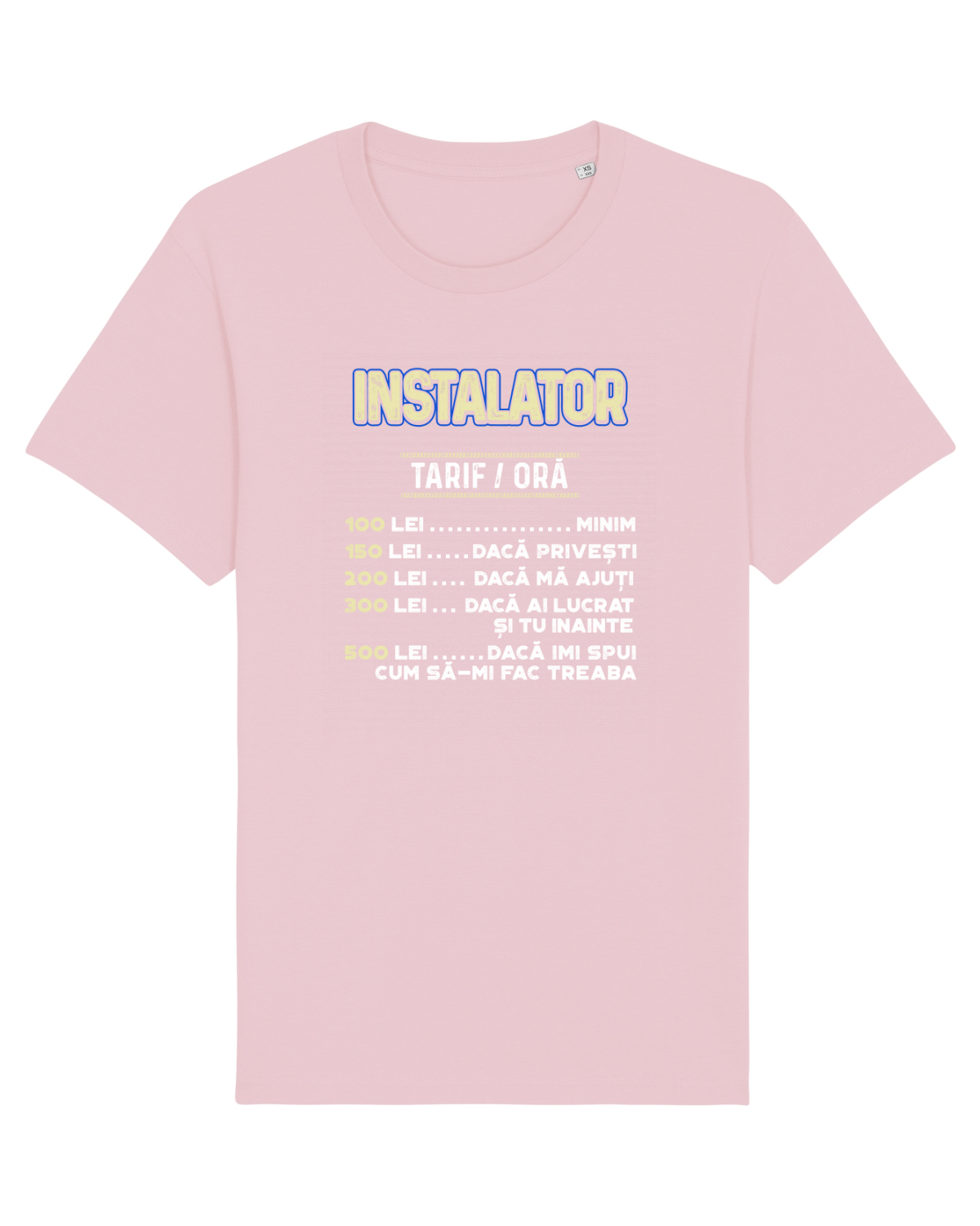 Tricou mânecă scurtă Unisex Rocker Cotton Pink