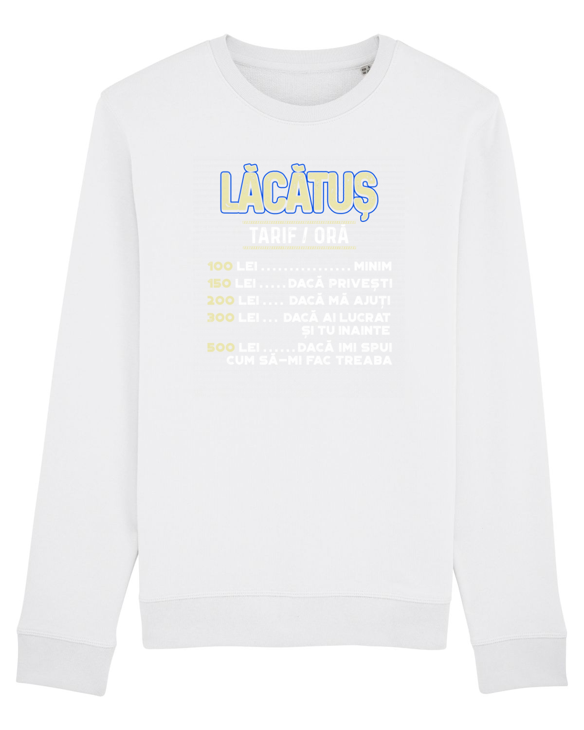 Bluză mânecă lungă Unisex Rise White