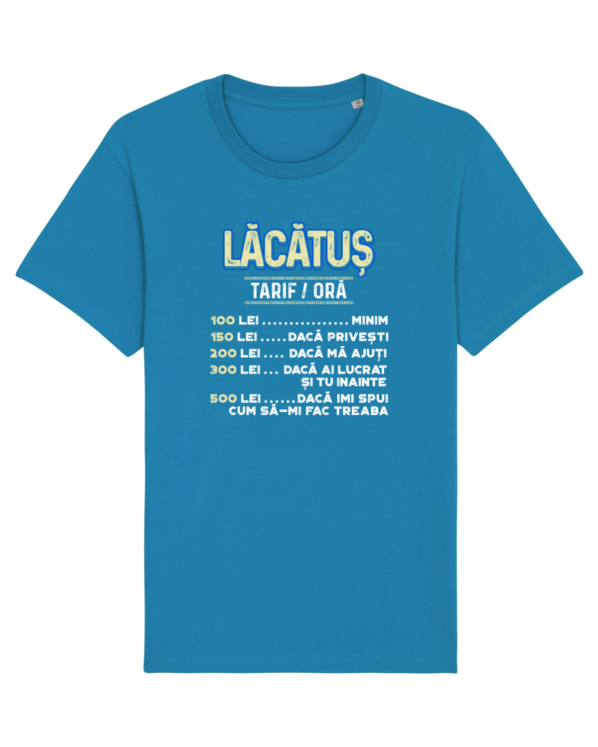 Tricou mânecă scurtă Unisex Rocker Azur