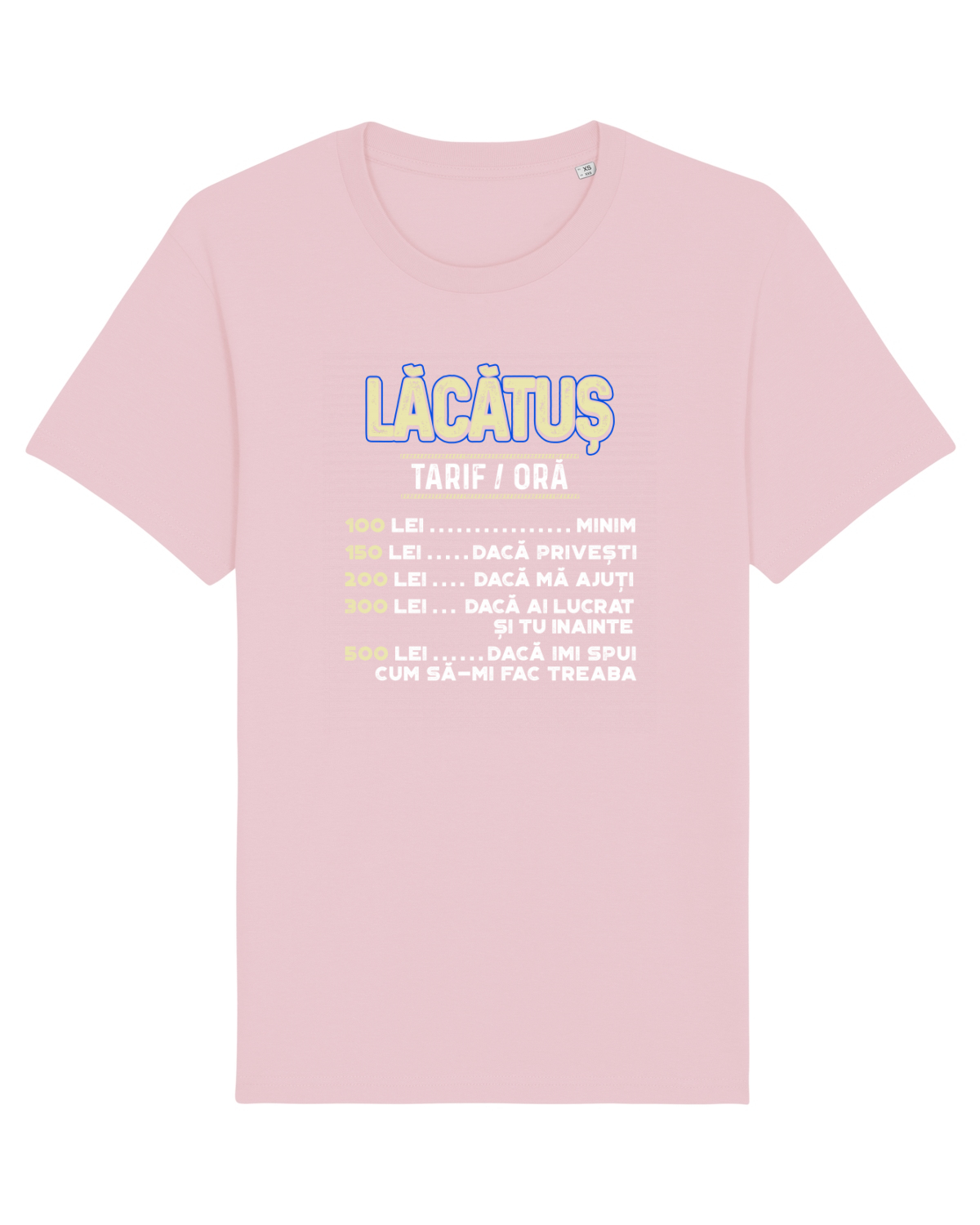 Tricou mânecă scurtă Unisex Rocker Cotton Pink