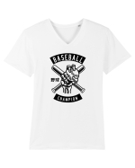 Baseball Skeleton Black Tricou mânecă scurtă guler V Bărbat Presenter