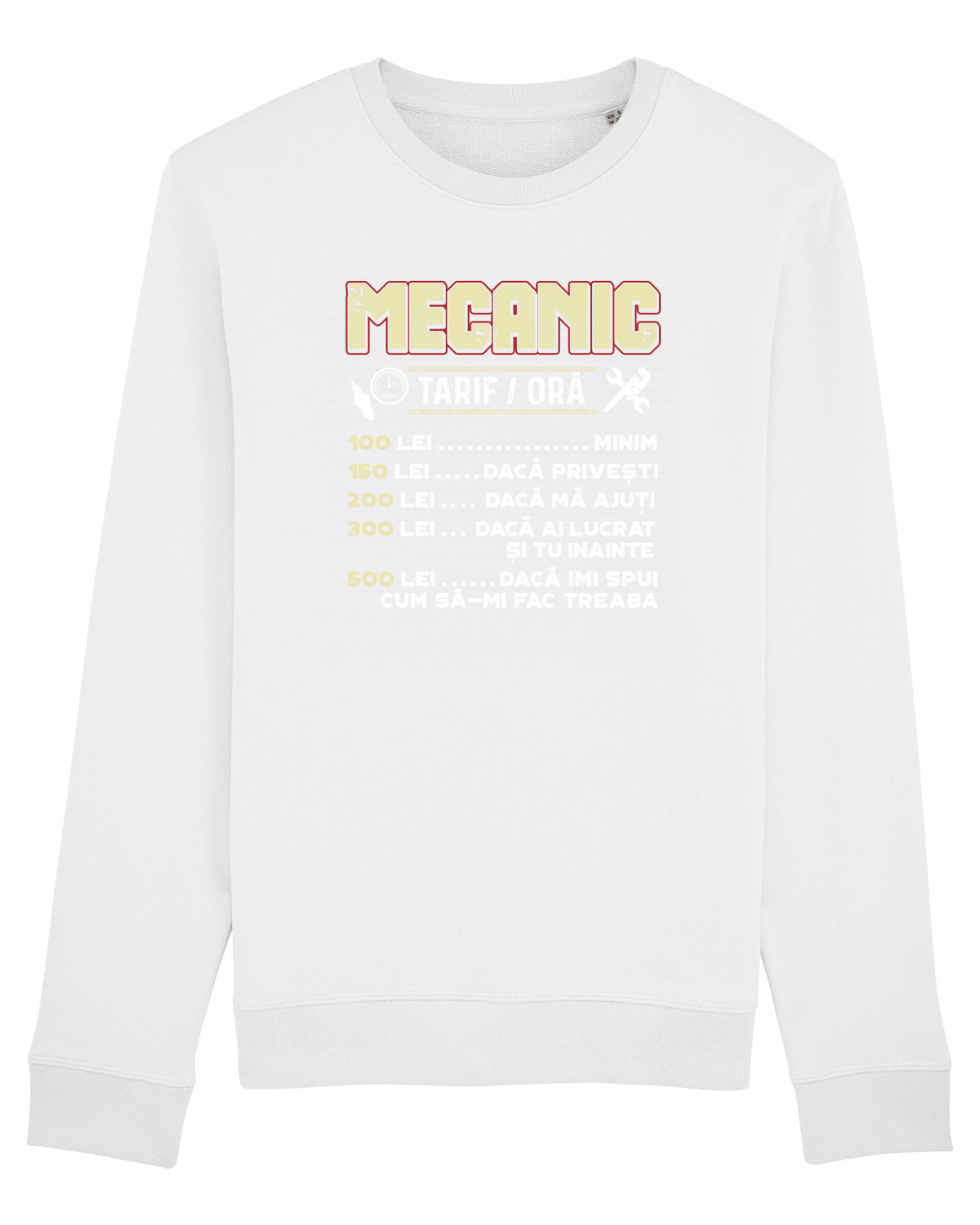 Bluză mânecă lungă Unisex Rise White