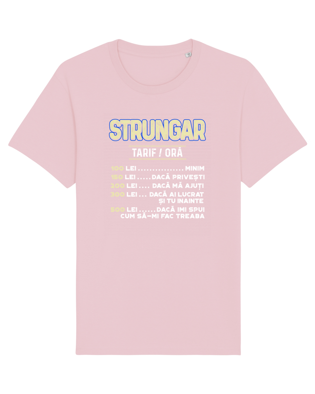 Tricou mânecă scurtă Unisex Rocker Cotton Pink