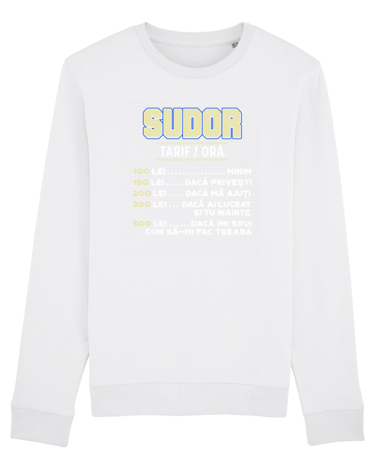 Bluză mânecă lungă Unisex Rise White