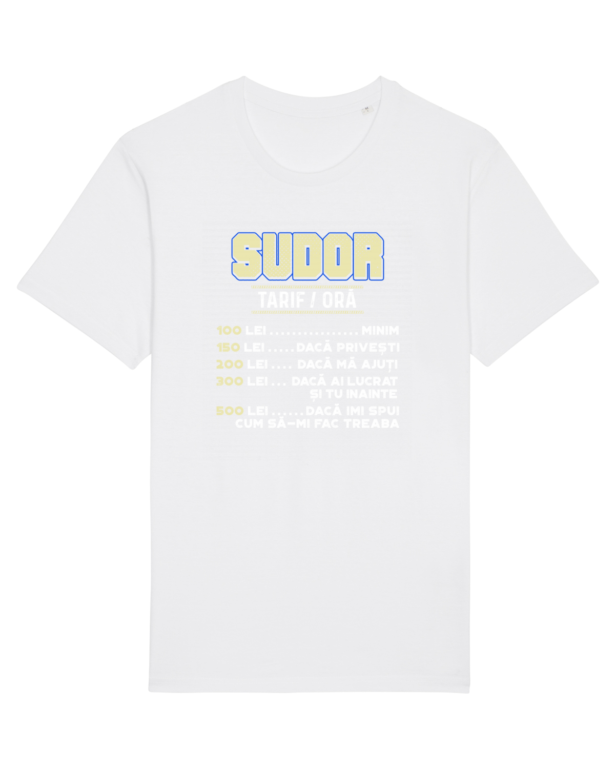 Tricou mânecă scurtă Unisex Rocker White