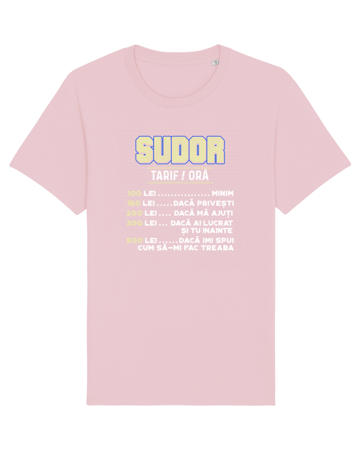 Tricou mânecă scurtă Unisex Rocker Cotton Pink