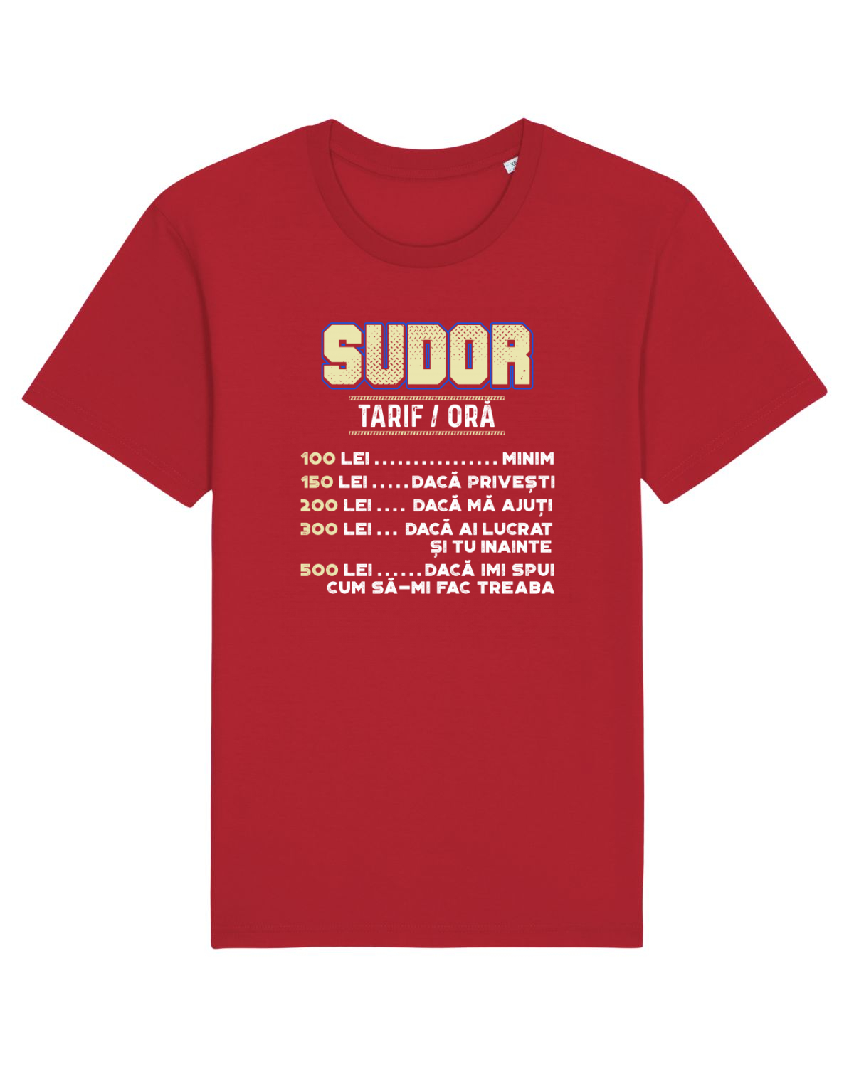 Tricou mânecă scurtă Unisex Rocker Red