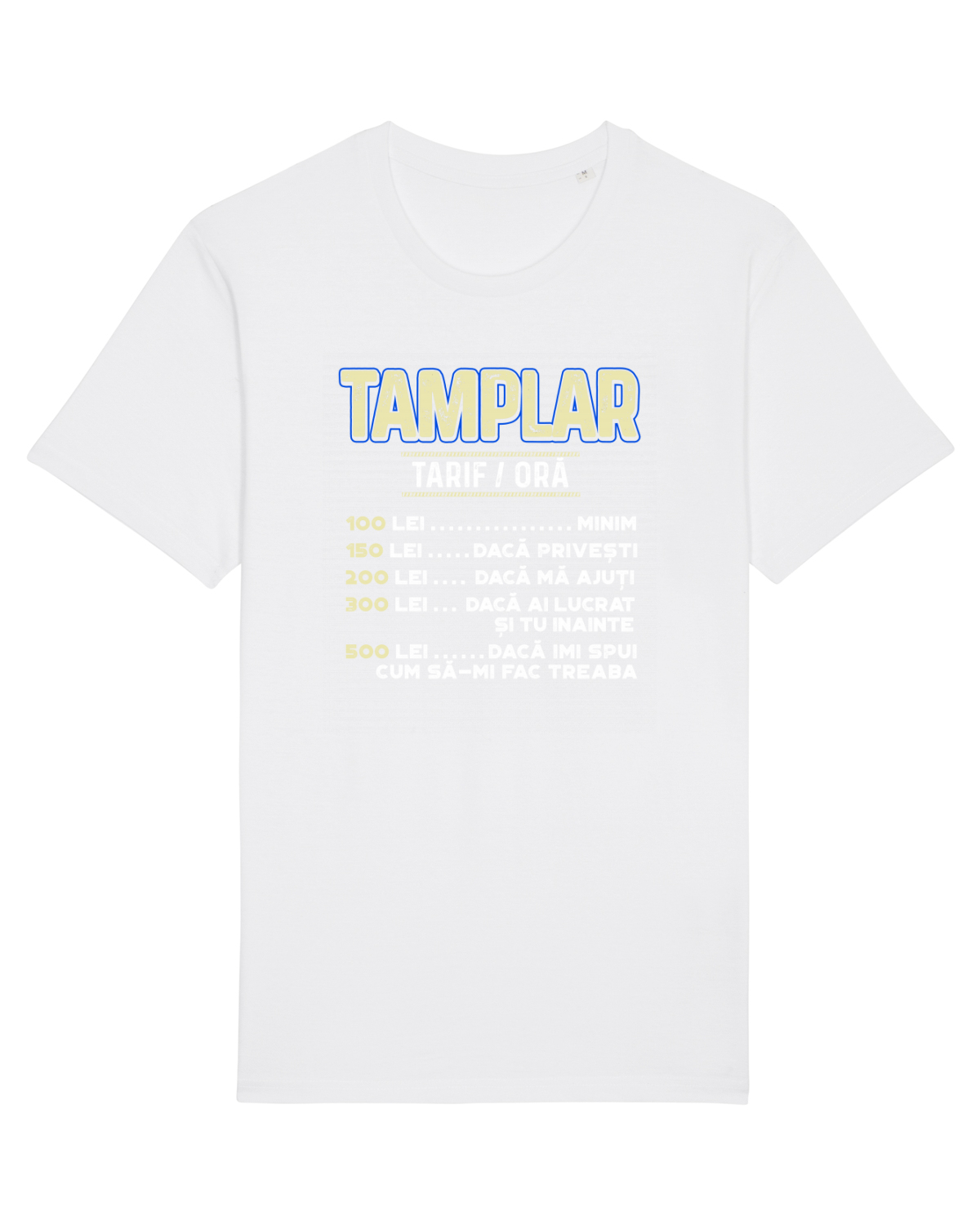 Tricou mânecă scurtă Unisex Rocker White