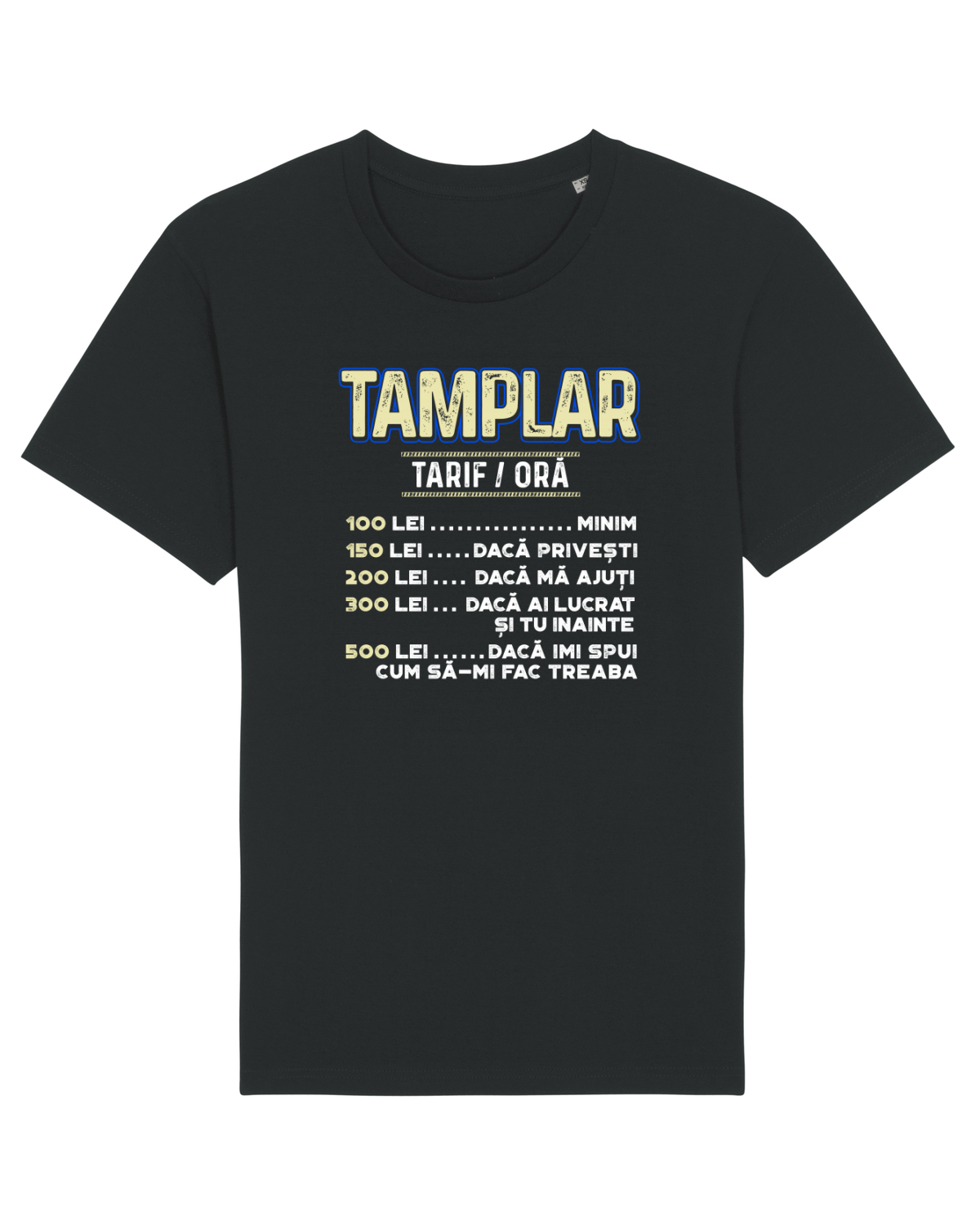 Tricou mânecă scurtă Unisex Rocker Black