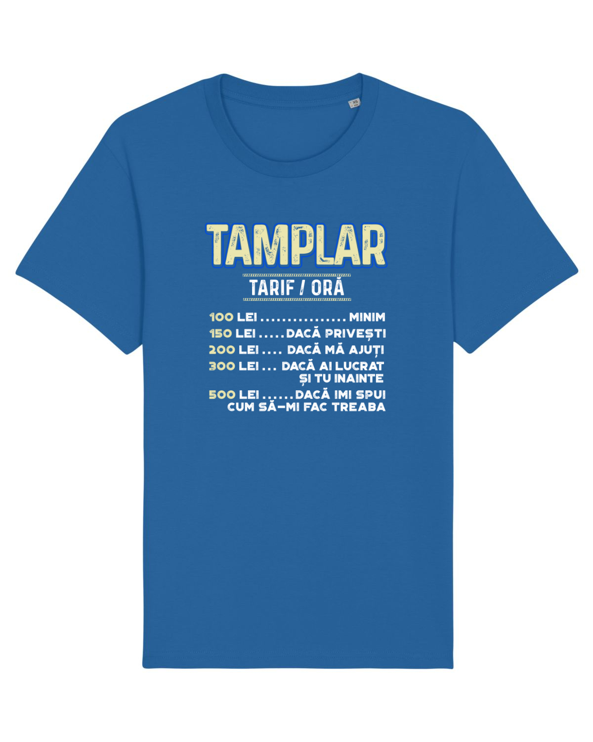 Tricou mânecă scurtă Unisex Rocker Royal Blue