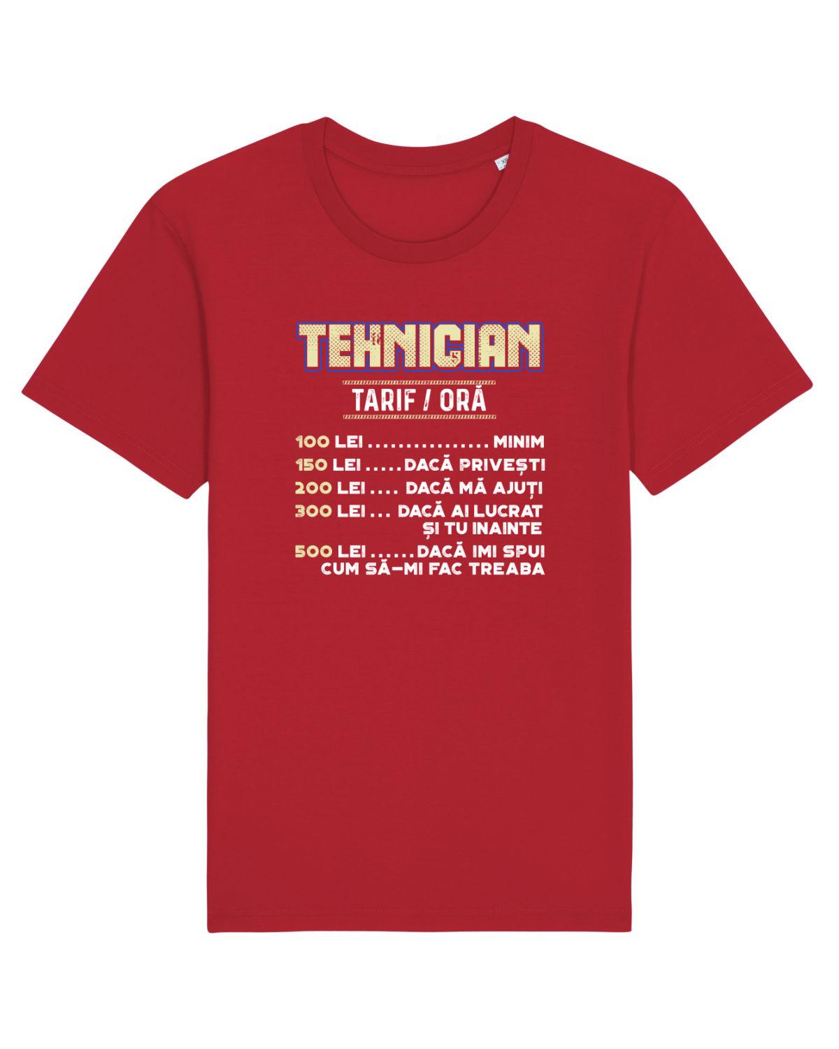 Tricou mânecă scurtă Unisex Rocker Red