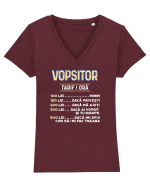 Vopsitor Tricou mânecă scurtă guler V Damă Evoker
